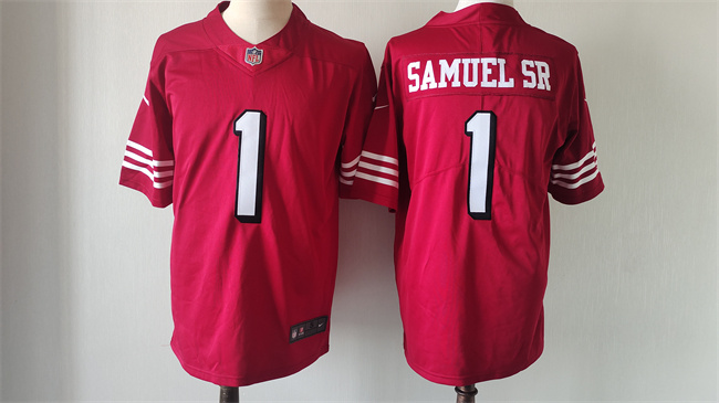 Men's San Francisco 49ers #1 Deebo Samuel New Red Vapor Untouchable Limited Stitched Football Jersey