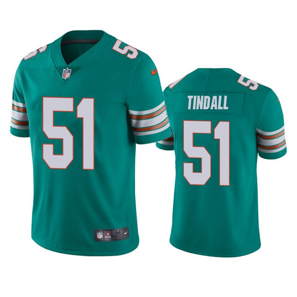 Men's Miami Dolphins #51 Channing Tindall Aqua Color Rush Limited Stitched Football Jersey Men's Miami Dolphins #51 Channing Tindall Aqua Color Rush Limited Stitched Football Jersey