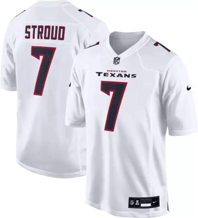 Men's Houston Texans #7 C.J. Stroud white Stitched Game Jersey