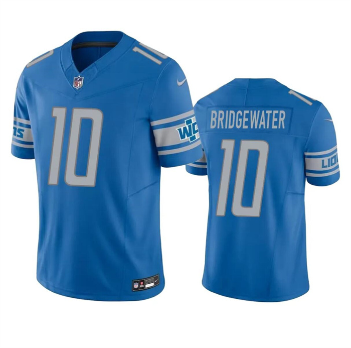 Men's Detroit Lions #10 Teddy Bridgewater Blue 2023 F.U.S.E. Vapor Untouchable Limited Stitched Jersey