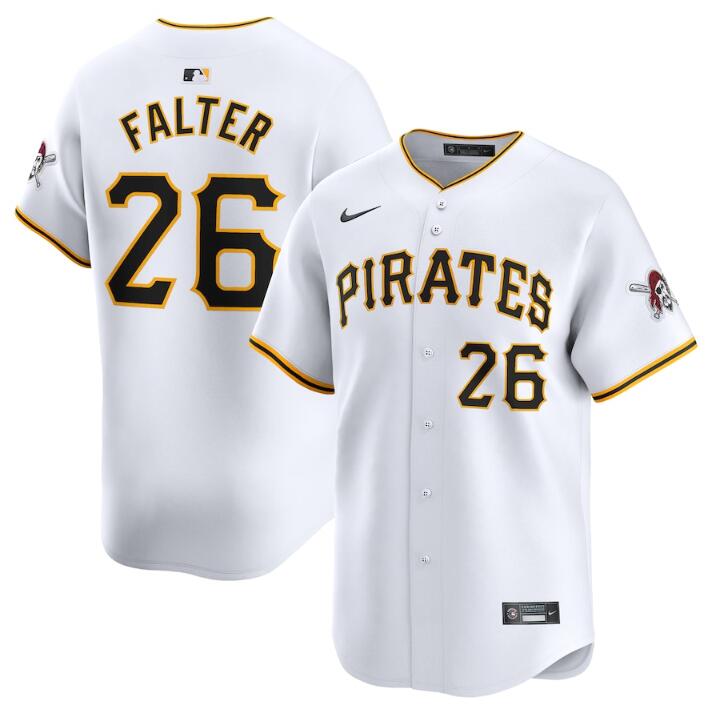 Men's Pittsburgh Pirates #26 Bailey Falter White Home Limited Stitched Baseball Jersey