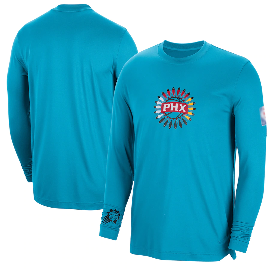 Men's Phoenix Suns Blue 2022/23 City Edition Essential Expressive Long Sleeve T-Shirt