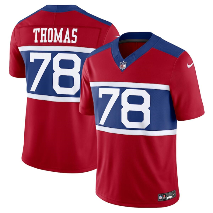 Men's New York Giants #78 Andrew Thomas Century Red Alternate Vapor F.U.S.E. Limited Stitched Football Jersey
