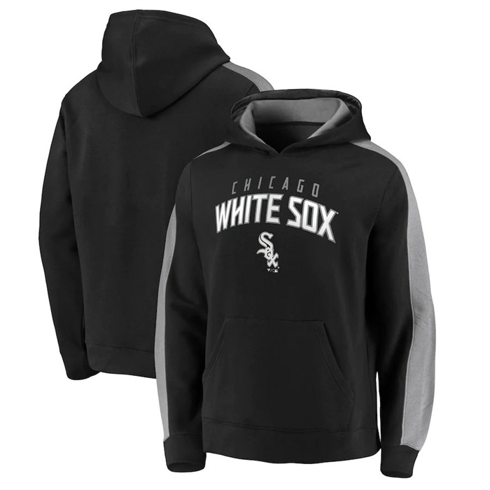 Men's Chicago White Sox Black Game Time Arch Pullover Hoodie
