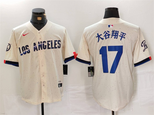 Men's Los Angeles Dodgers #17 大谷翔平 Cream Stitched Baseball Jersey Men's Los Angeles Dodgers #17 大谷翔平 Cream Stitched Baseball Jersey Men's Los Angeles Dodgers #17 大谷翔平 Cream Stitched Baseball Jersey Men's Los Angeles Dodgers #17 大谷翔平 Cream Stitched Baseball Jersey