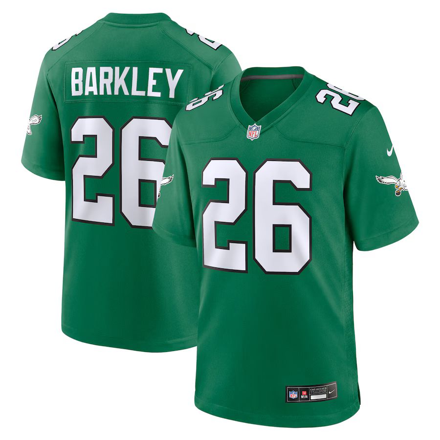 Men's Philadelphia Eagles #26 Saquon Barkley Green 2023 Vapor Untouchable Limited Throwback Stitched Football Jersey