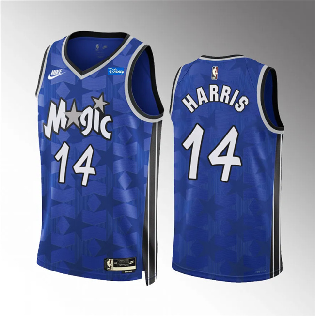 Men's Orlando Magic #14 Gary Harris Blue 2023/24 Classic Edition Stitched Basketball Jersey Men's Orlando Magic #14 Gary Harris Blue 2023/24 Classic Edition Stitched Basketball Jersey