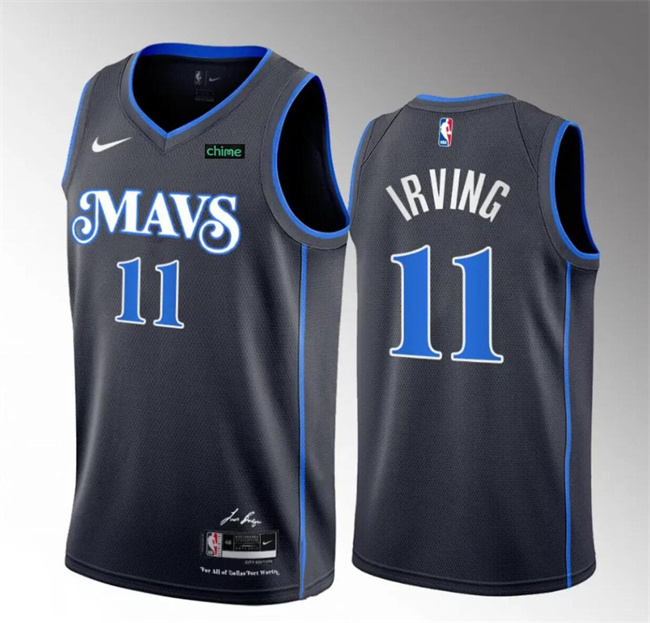 Youth Dallas Mavericks #11 Kyrie Irving Black 2023/24 City Edition Stitched Basketball Jersey