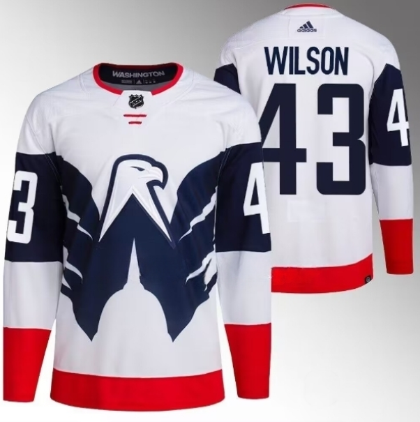Men's Washington Capitals #43 Tom Wilson White/Navy Stadium Series Stitched Jersey