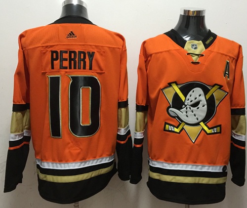 Adidas Ducks #10 Corey Perry Orange Authentic Stitched NHL Jersey