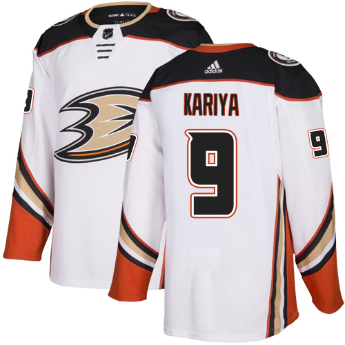 Adidas Ducks #9 Paul Kariya White Road Authentic Stitched NHL Jersey
