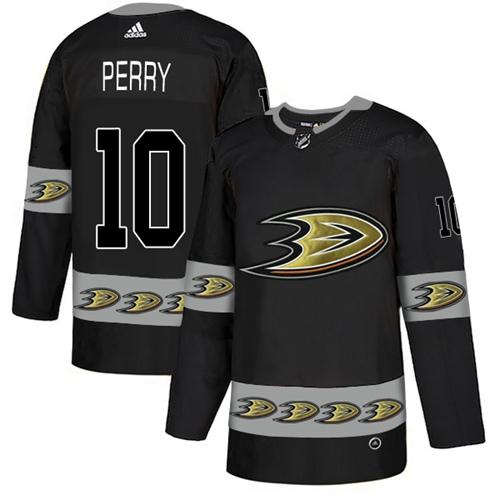 Adidas Ducks #10 Corey Perry Black Authentic Team Logo Fashion Stitched NHL Jersey
