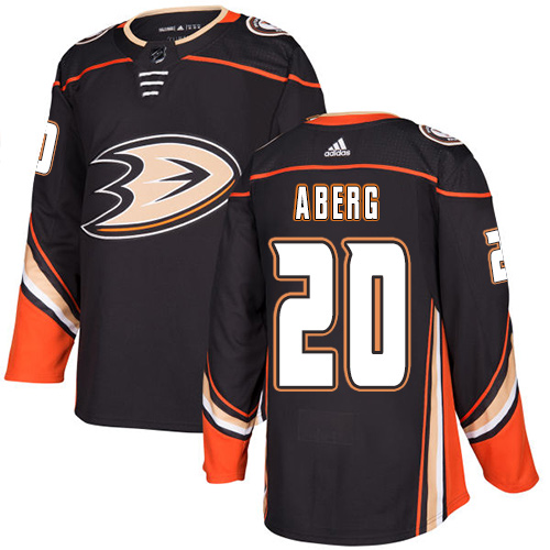 Adidas Ducks #20 Pontus Aberg Black Home Authentic Stitched NHL Jersey
