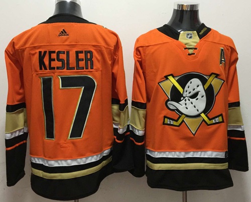 Adidas Ducks #17 Ryan Kesler Orange Authentic Stitched NHL Jersey