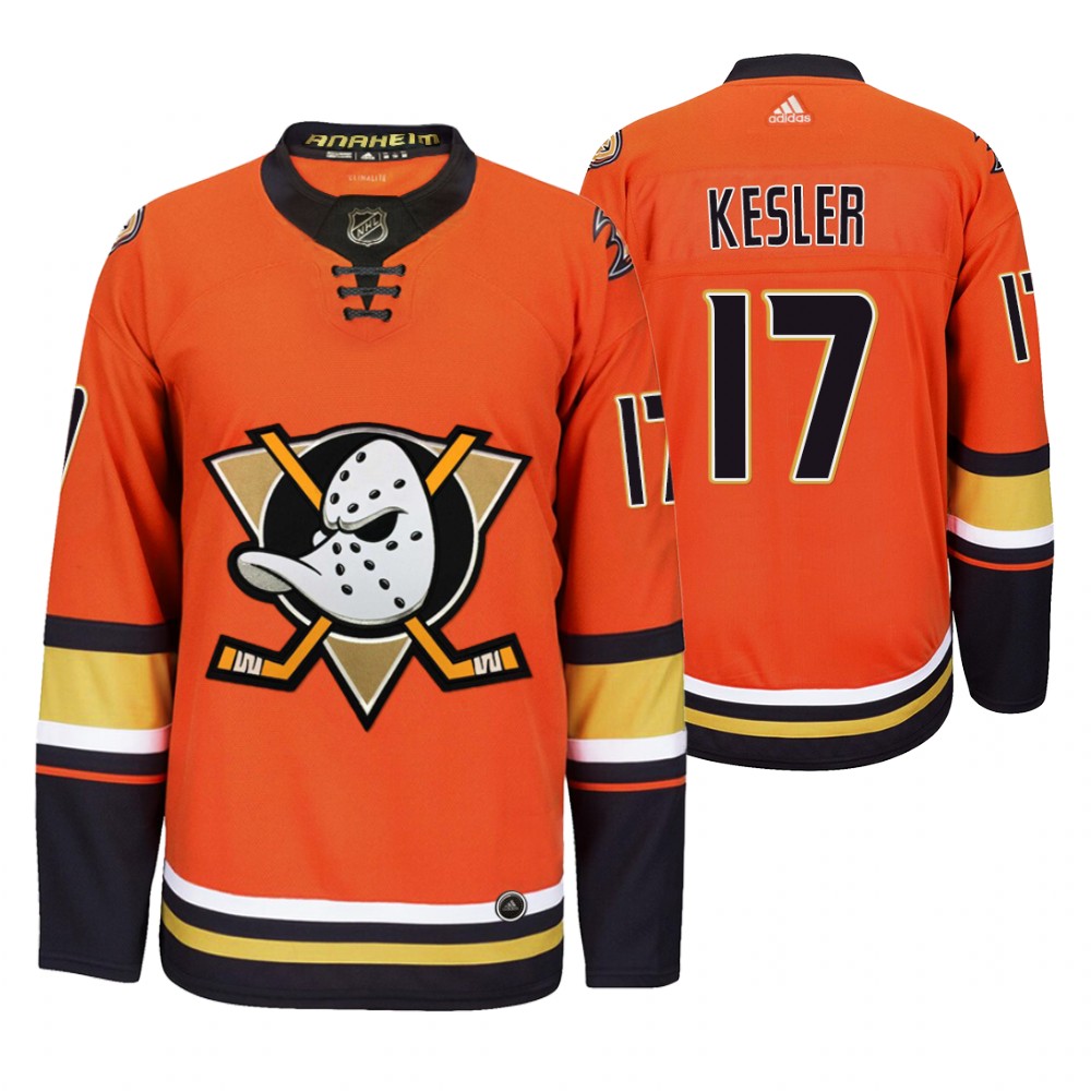 Anaheim Ducks #17 Ryan Kesler Men's 2019-20 Third Orange Alternate Stitched NHL Jersey