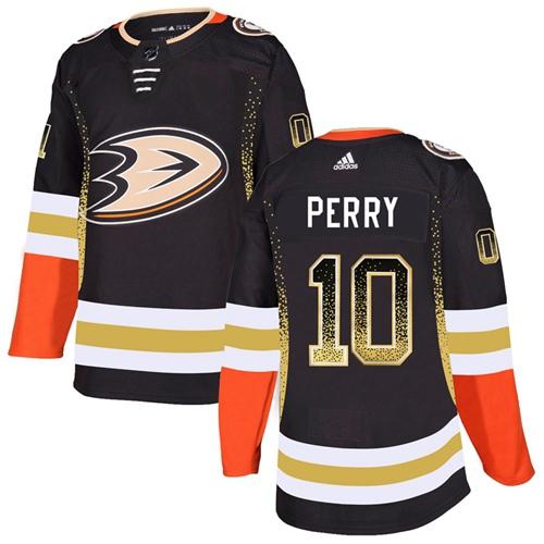 Adidas Ducks #10 Corey Perry Black Home Authentic Drift Fashion Stitched NHL Jersey