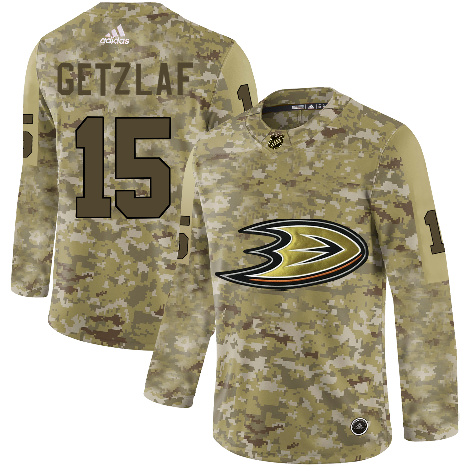 Adidas Ducks #15 Ryan Getzlaf Camo Authentic Stitched NHL Jersey