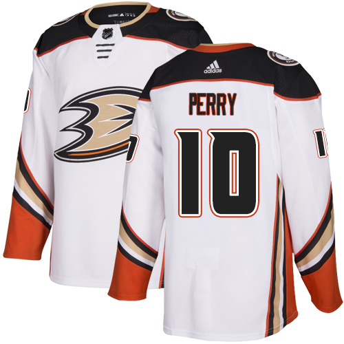 Adidas Ducks #10 Corey Perry White Road Authentic Stitched NHL Jersey