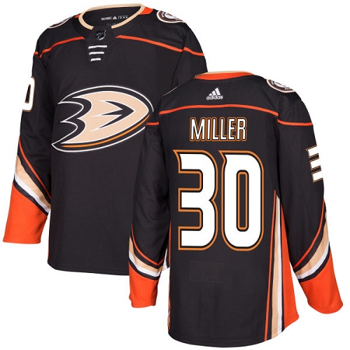 Adidas Ducks #30 Ryan Miller Black Home Authentic Stitched NHL Jersey