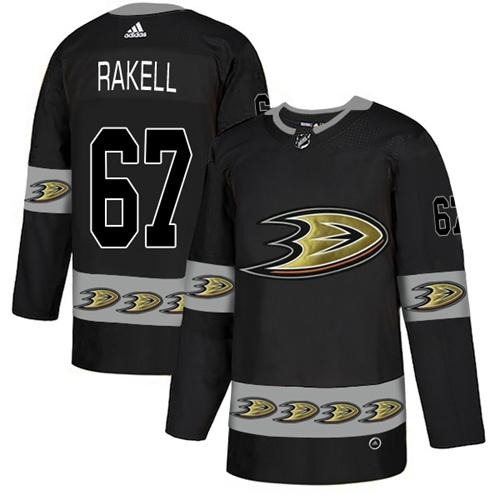 Adidas Ducks #67 Rickard Rakell Black Authentic Team Logo Fashion Stitched NHL Jersey