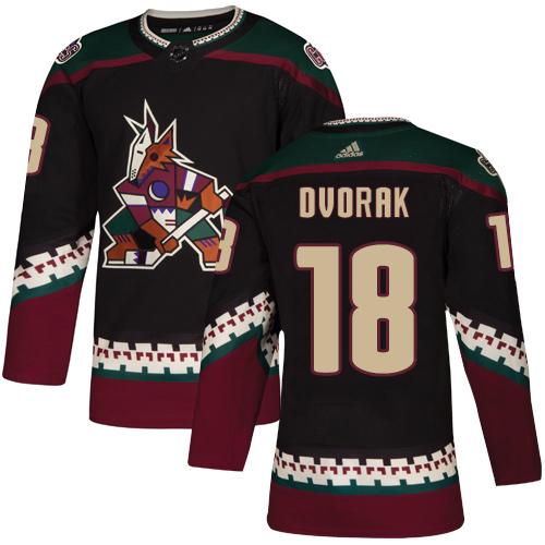 Adidas Coyotes #18 Christian Dvorak Black Alternate Authentic Stitched NHL Jersey