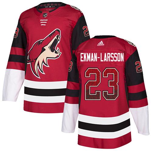 Adidas Coyotes #23 Oliver Ekman-Larsson Maroon Home Authentic Drift Fashion Stitched NHL Jersey