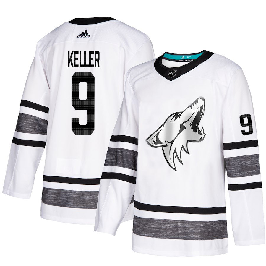 Adidas Coyotes #9 Clayton Keller White 2019 All-Star Game Parley Authentic Stitched NHL Jersey