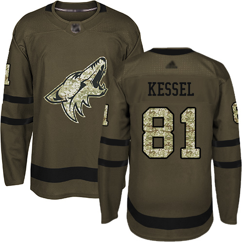 Adidas Coyotes #81 Phil Kessel Green Salute to Service Stitched NHL Jersey