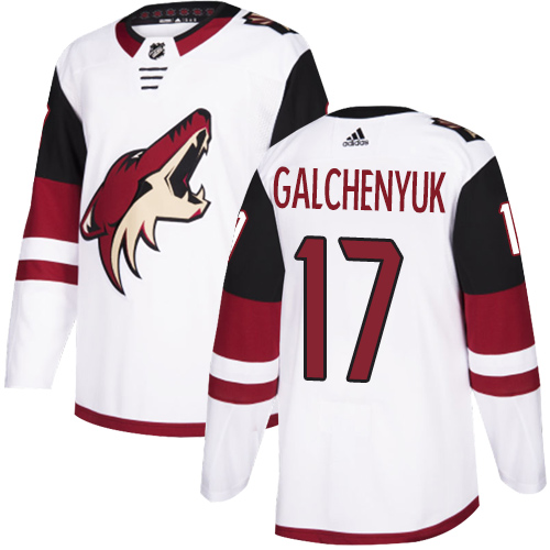 Adidas Coyotes #17 Alex Galchenyuk White Road Authentic Stitched NHL Jersey