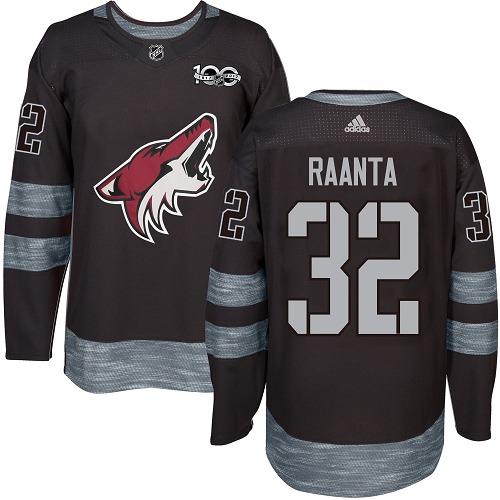 Adidas Coyotes #32 Antti Raanta Black 1917-2017 100th Anniversary Stitched NHL Jersey