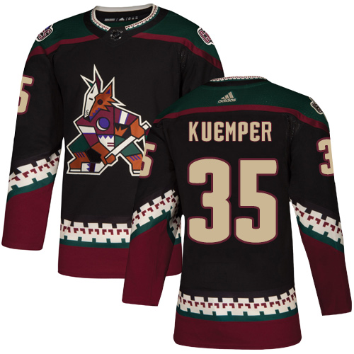 Adidas Coyotes #35 Darcy Kuemper Black Alternate Authentic Stitched NHL Jersey