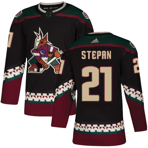Adidas Coyotes #21 Derek Stepan Black Alternate Authentic Stitched NHL Jersey
