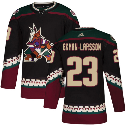 Adidas Coyotes #23 Oliver Ekman-Larsson Black Alternate Authentic Stitched NHL Jersey