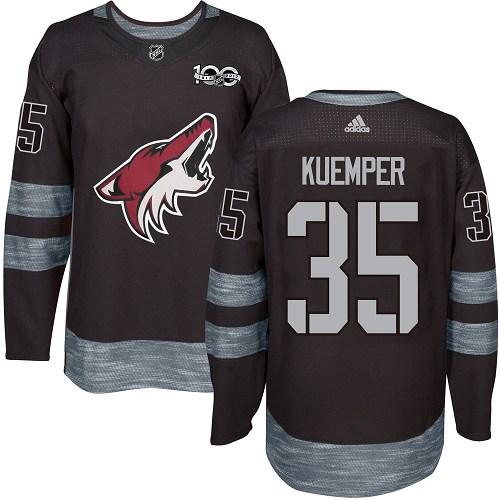 Adidas Coyotes #35 Darcy Kuemper Black 1917-2017 100th Anniversary Stitched NHL Jersey