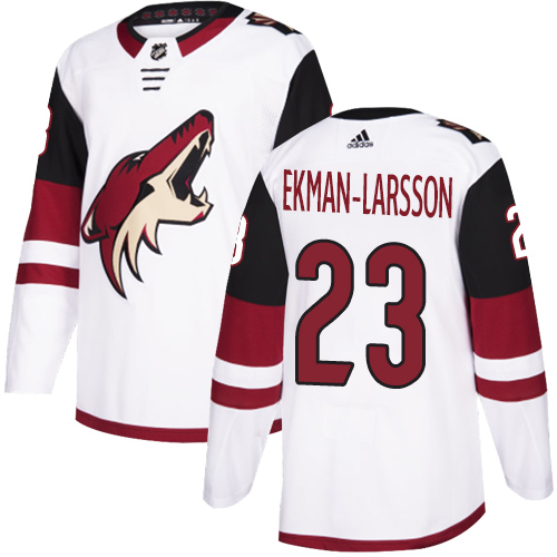 Adidas Coyotes #23 Oliver Ekman-Larsson White Road Authentic Stitched NHL Jersey