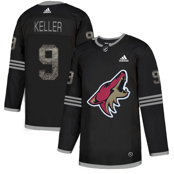 Adidas Coyotes #9 Clayton Keller Black Authentic Classic Stitched NHL Jersey