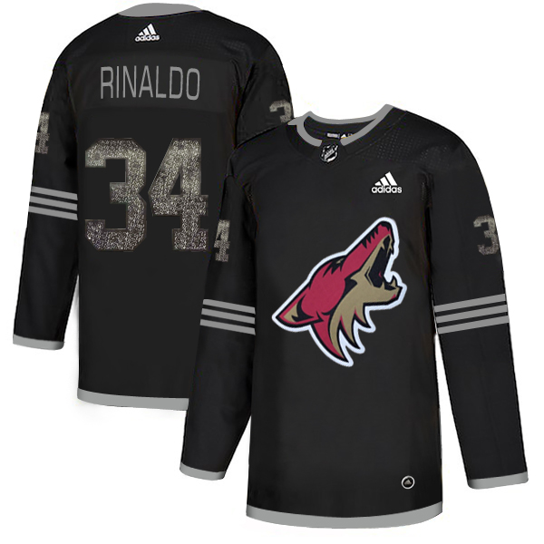 Adidas Coyotes #34 Zac Rinaldo Black Authentic Classic Stitched NHL Jersey