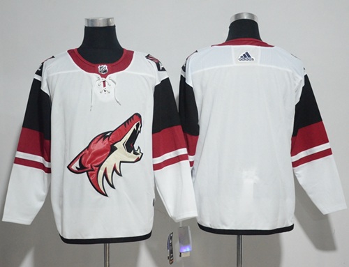 Adidas Coyotes Blank White Road Authentic Stitched NHL Jersey