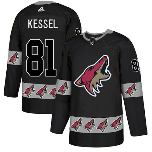 Adidas Coyotes #81 Phil Kessel Black Authentic Team Logo Fashion Stitched NHL Jersey