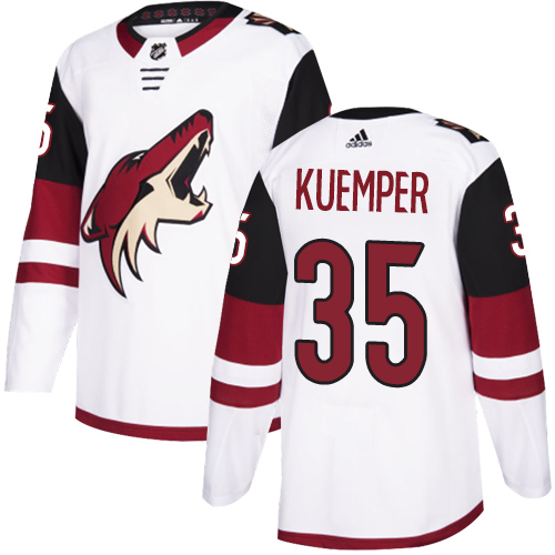 Adidas Coyotes #35 Darcy Kuemper White Road Authentic Stitched NHL Jersey