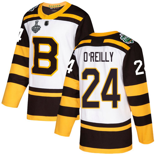 Adidas Bruins #24 Terry O'Reilly White Authentic 2019 Winter Classic Stanley Cup Final Bound Stitched NHL Jersey