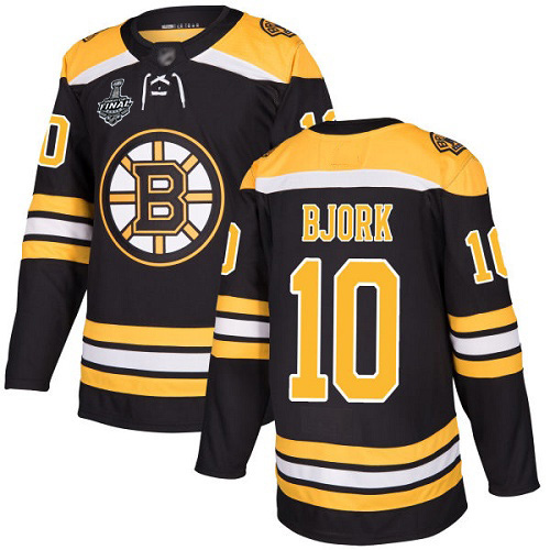Adidas Bruins #10 Anders Bjork Black Home Authentic Stanley Cup Final Bound Stitched NHL Jersey
