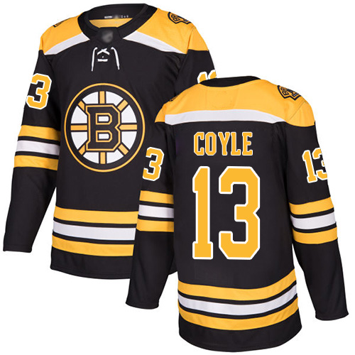 Adidas Bruins #13 Charlie Coyle Black Home Authentic Stitched NHL Jersey