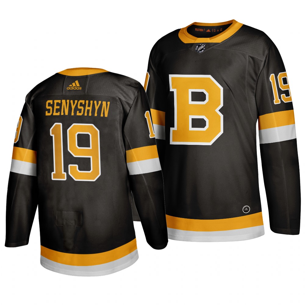 Adidas Boston Bruins #19 Zachary Senyshyn Black 2019-20 Authentic Third Stitched NHL Jersey