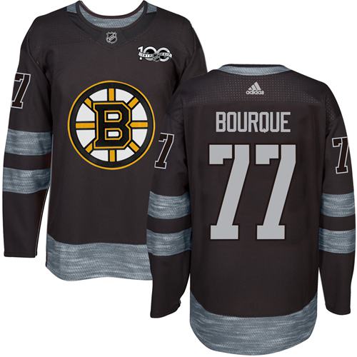 Adidas Bruins #77 Ray Bourque Black 1917-2017 100th Anniversary Stitched NHL Jersey