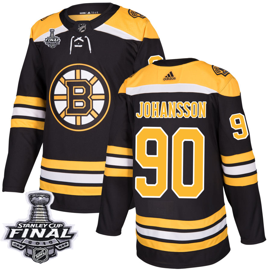 Adidas Bruins #90 Marcus Johansson Black Home Authentic 2019 Stanley Cup Final Stitched NHL Jersey