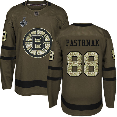 Adidas Bruins #88 David Pastrnak Green Salute to Service Stanley Cup Final Bound Stitched NHL Jersey