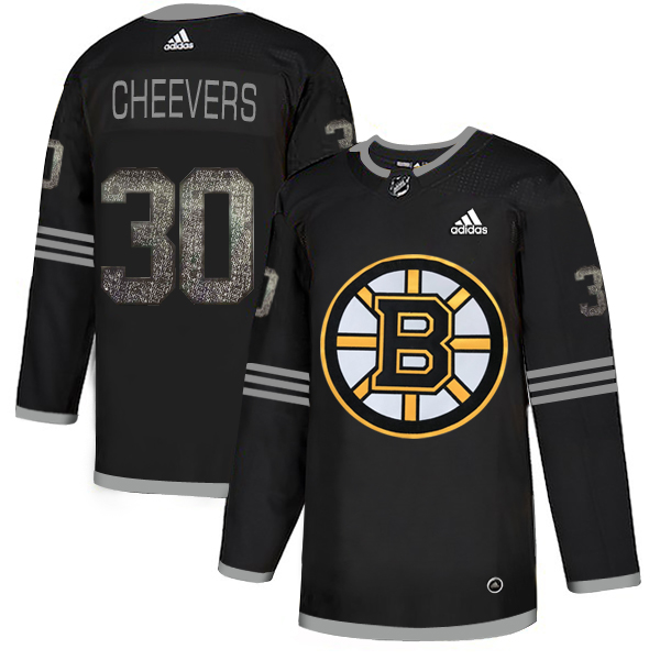 Adidas Bruins #30 Gerry Cheevers Black Authentic Classic Stitched NHL Jersey