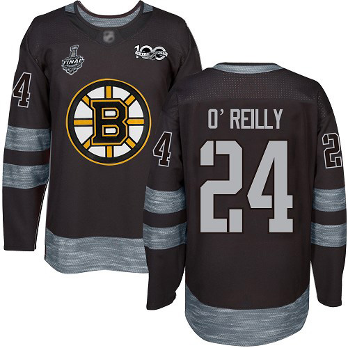 Adidas Bruins #24 Terry O'Reilly Black 1917-2017 100th Anniversary Stanley Cup Final Bound Stitched NHL Jersey