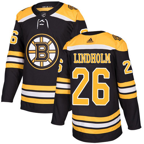 Adidas Bruins #26 Par Lindholm Black Home Authentic Stitched NHL Jersey